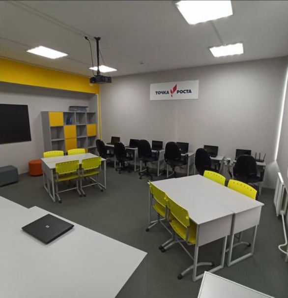 Класс с жёлтой мебелью — полный вид